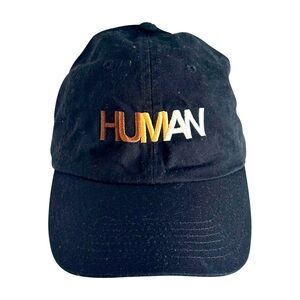 Wear the Peace "HUMAN" Gradient Embroidered Black Dad Hat Adjustable Inclusive
